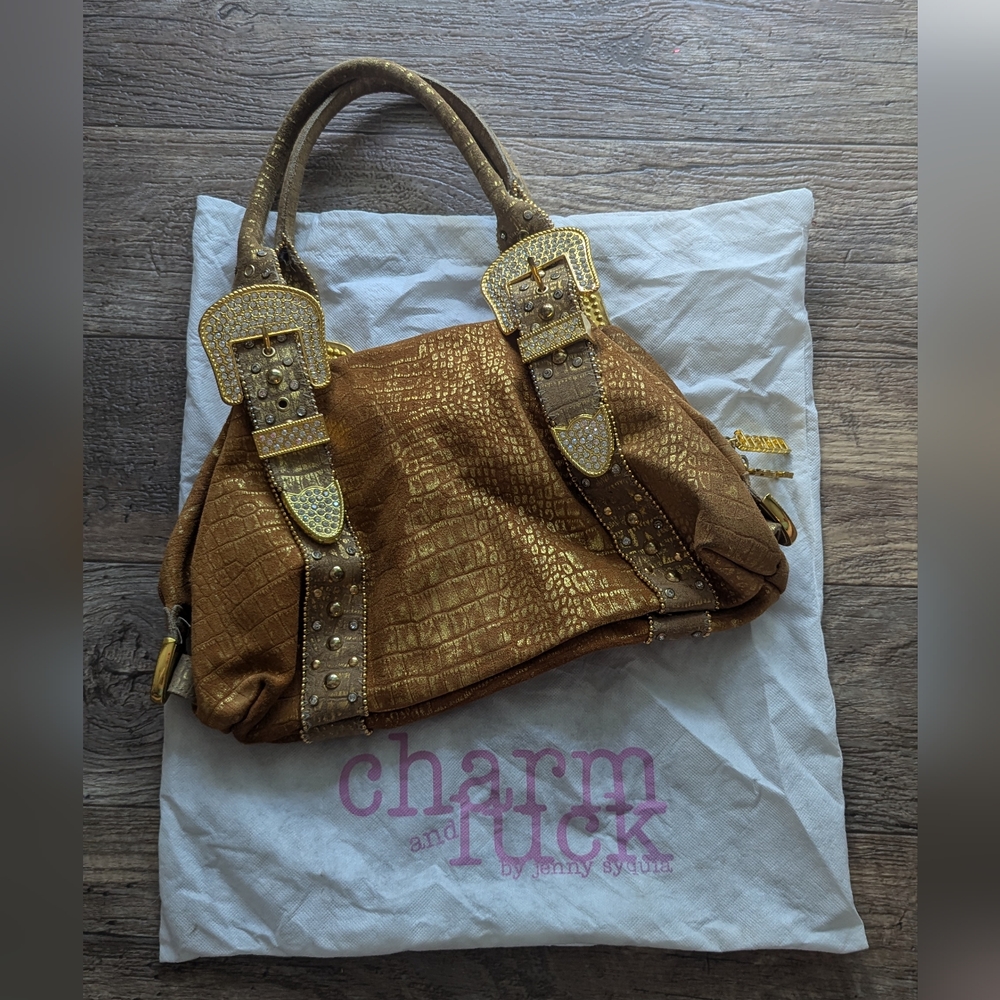 [Charm & Luck] Gold Handbag